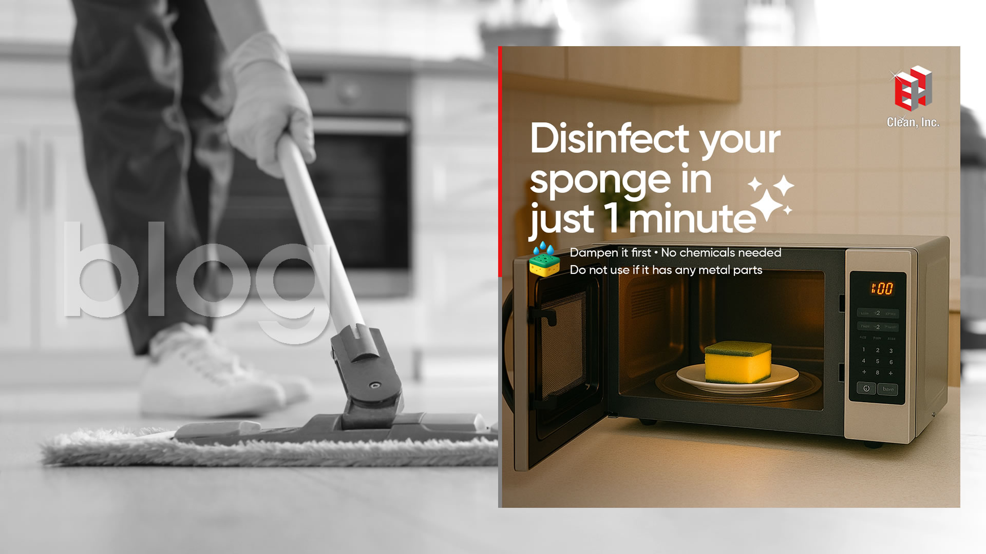 How to Disinfect Your Kitchen Sponge | EH Clean, Inc.